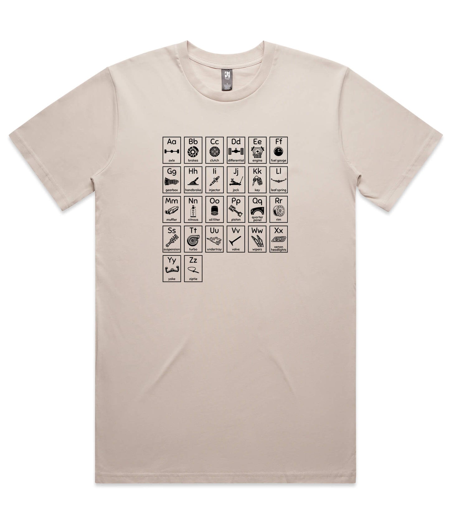 Car Guy Alphabet T-Shirt