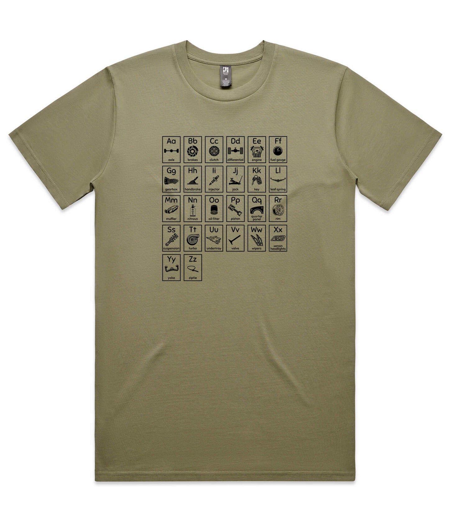 Car Guy Alphabet T-Shirt