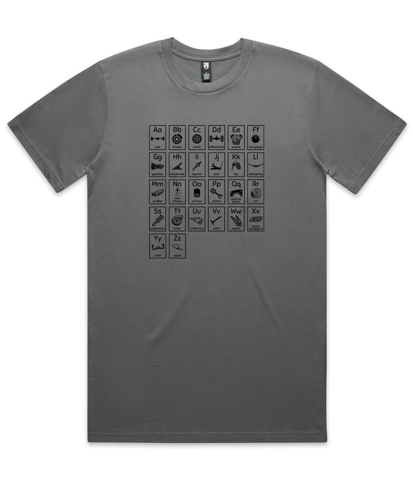 Car Guy Alphabet T-Shirt