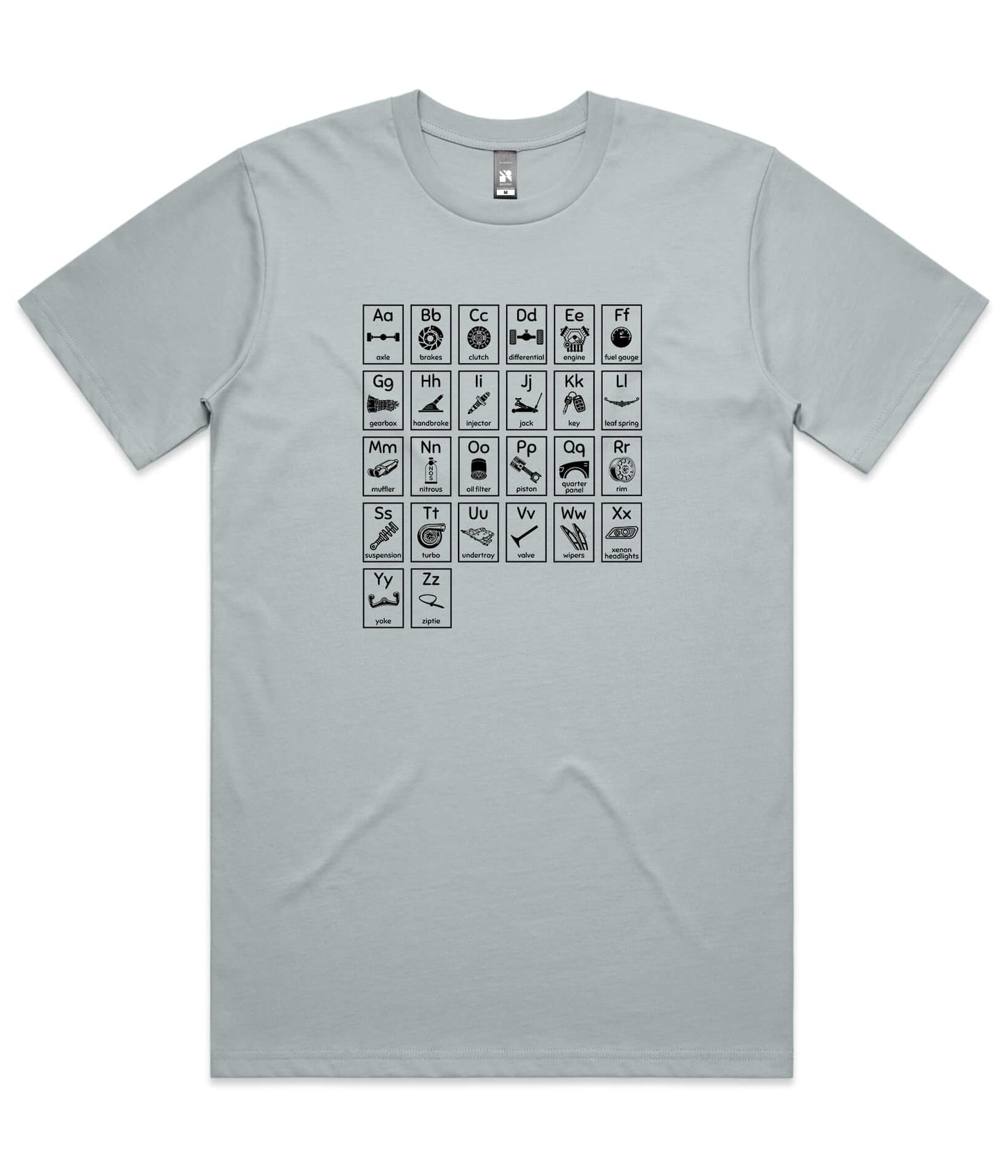 Car Guy Alphabet T-Shirt