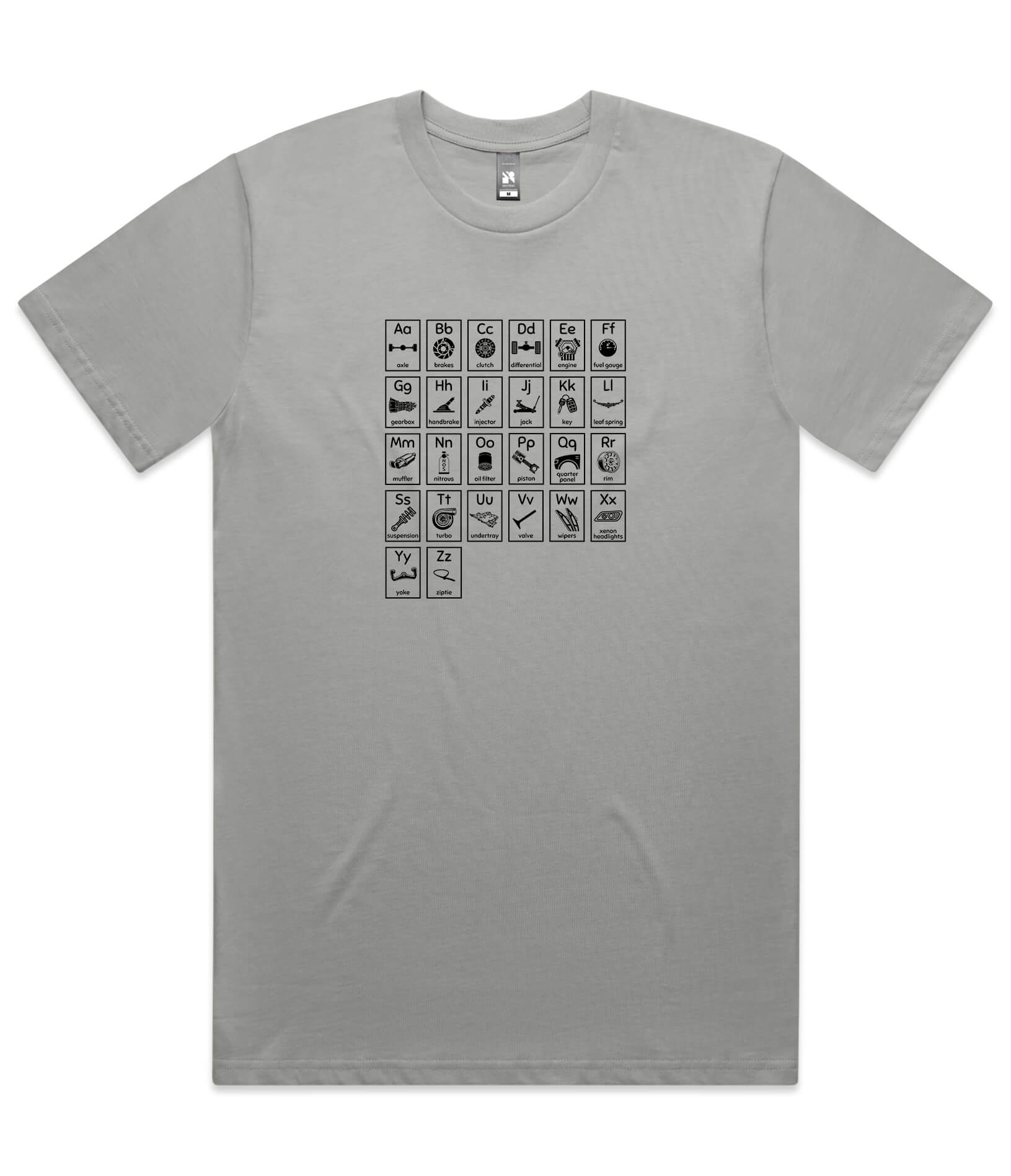 Car Guy Alphabet T-Shirt