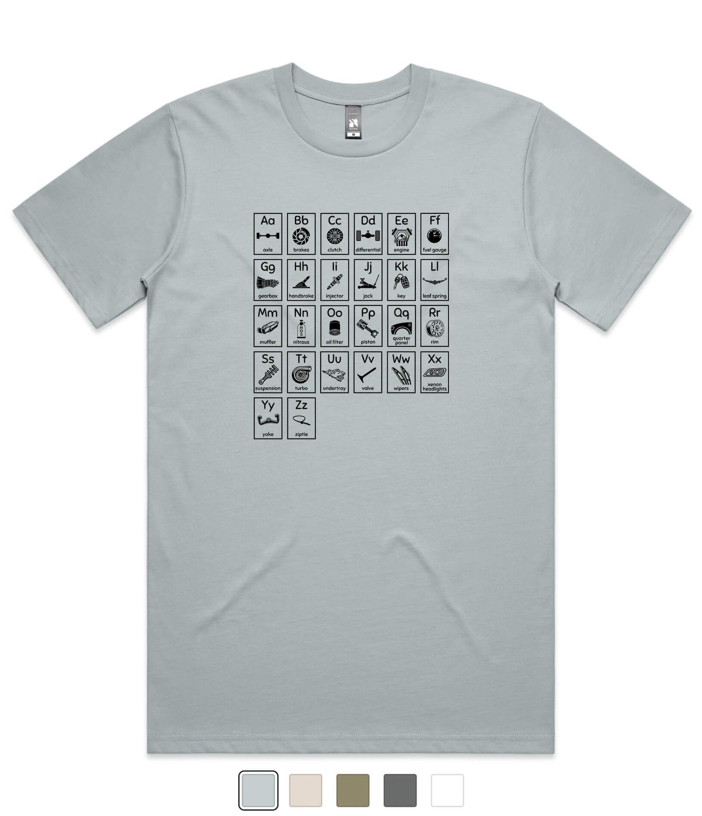 Car Guy Alphabet T-Shirt
