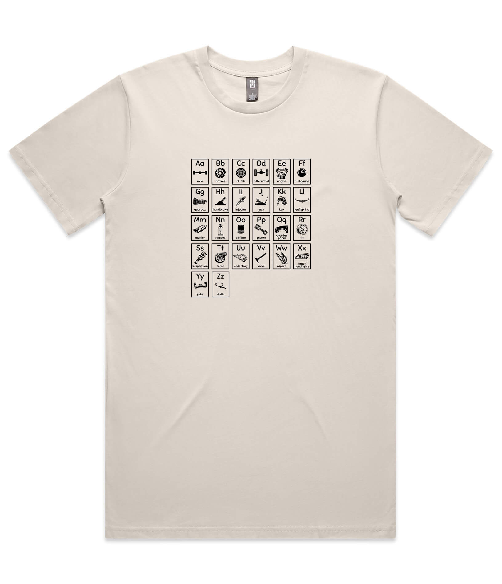 Car Guy Alphabet T-Shirt
