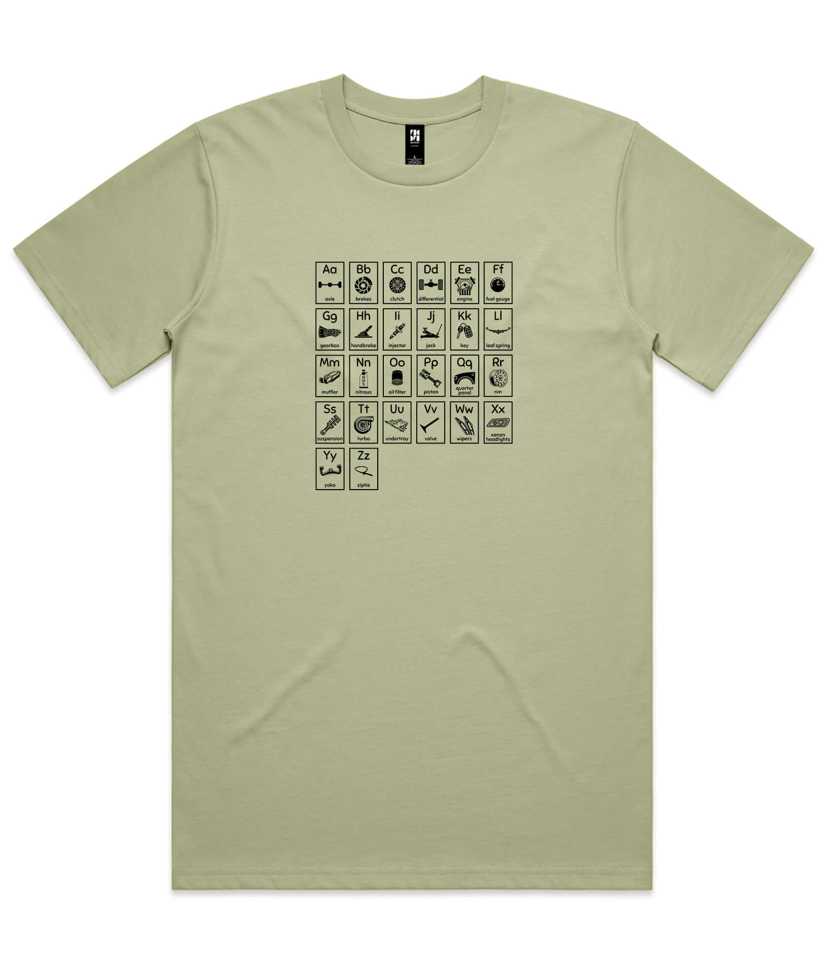 Car Guy Alphabet T-Shirt
