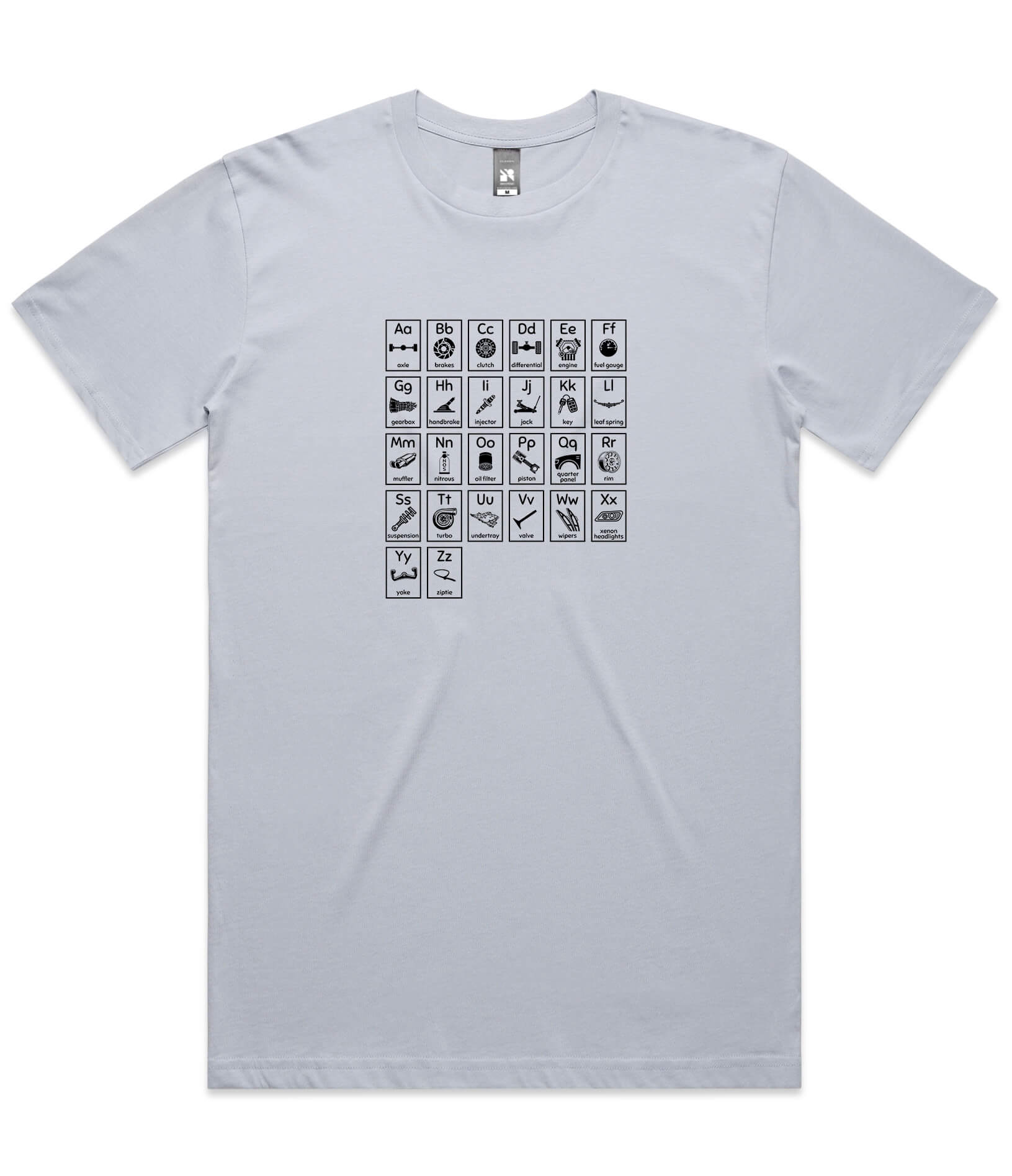 Car Guy Alphabet T-Shirt