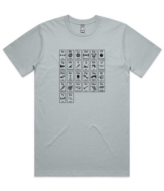 Car Guy Alphabet T-Shirt