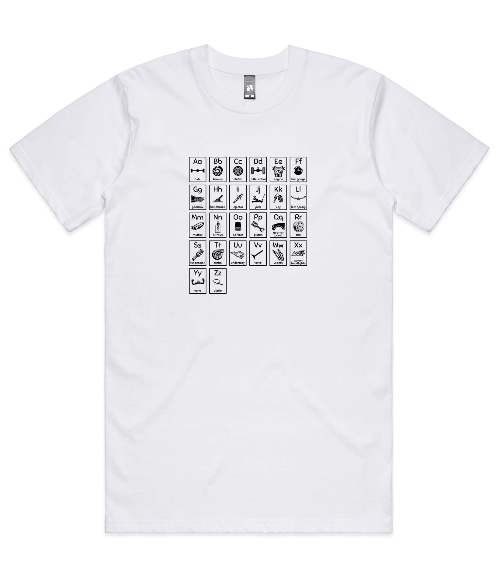 Car Guy Alphabet T-Shirt