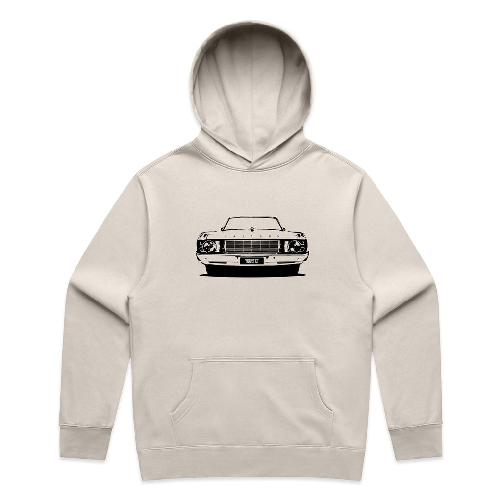 Car with Custom Number Plate Hoodie [Bone]