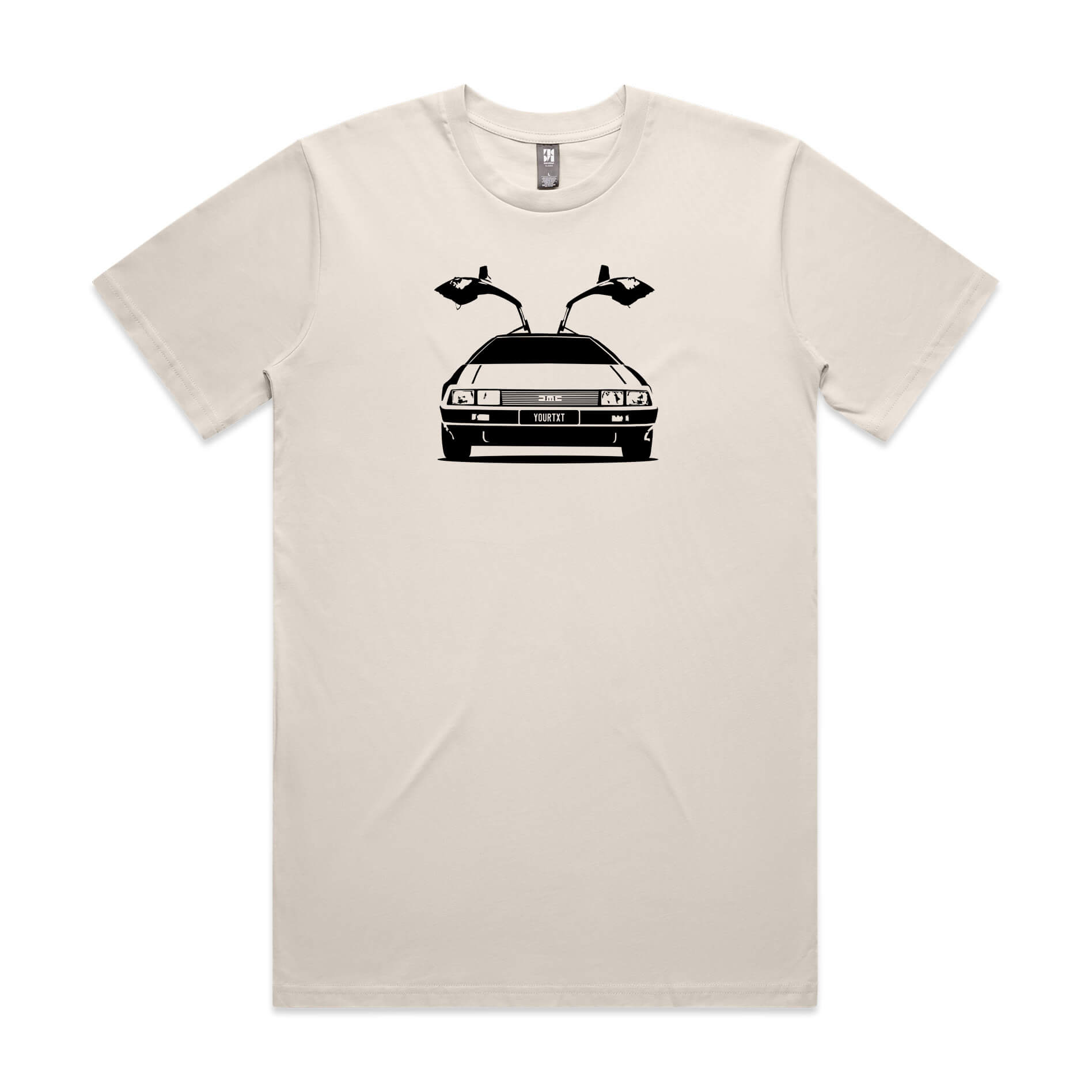 Car with Custom Number Plate T-Shirt  [Bone]