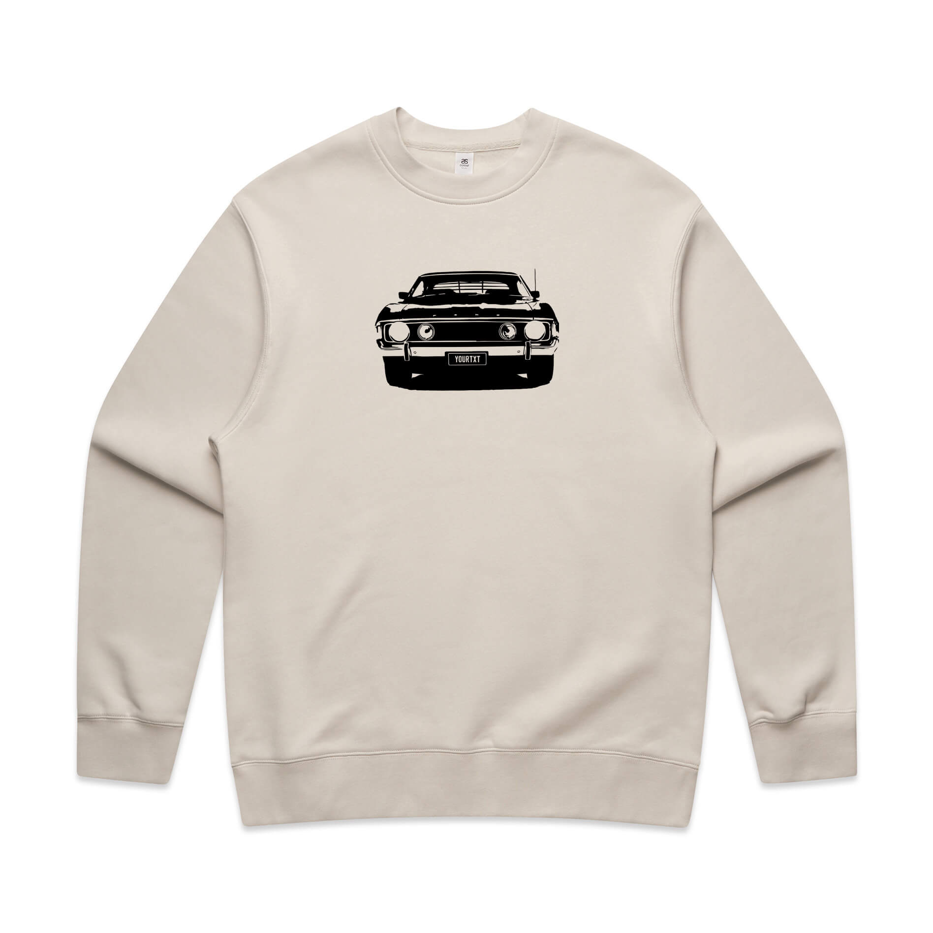 Car with Custom Number Plate Jumper [Bone]