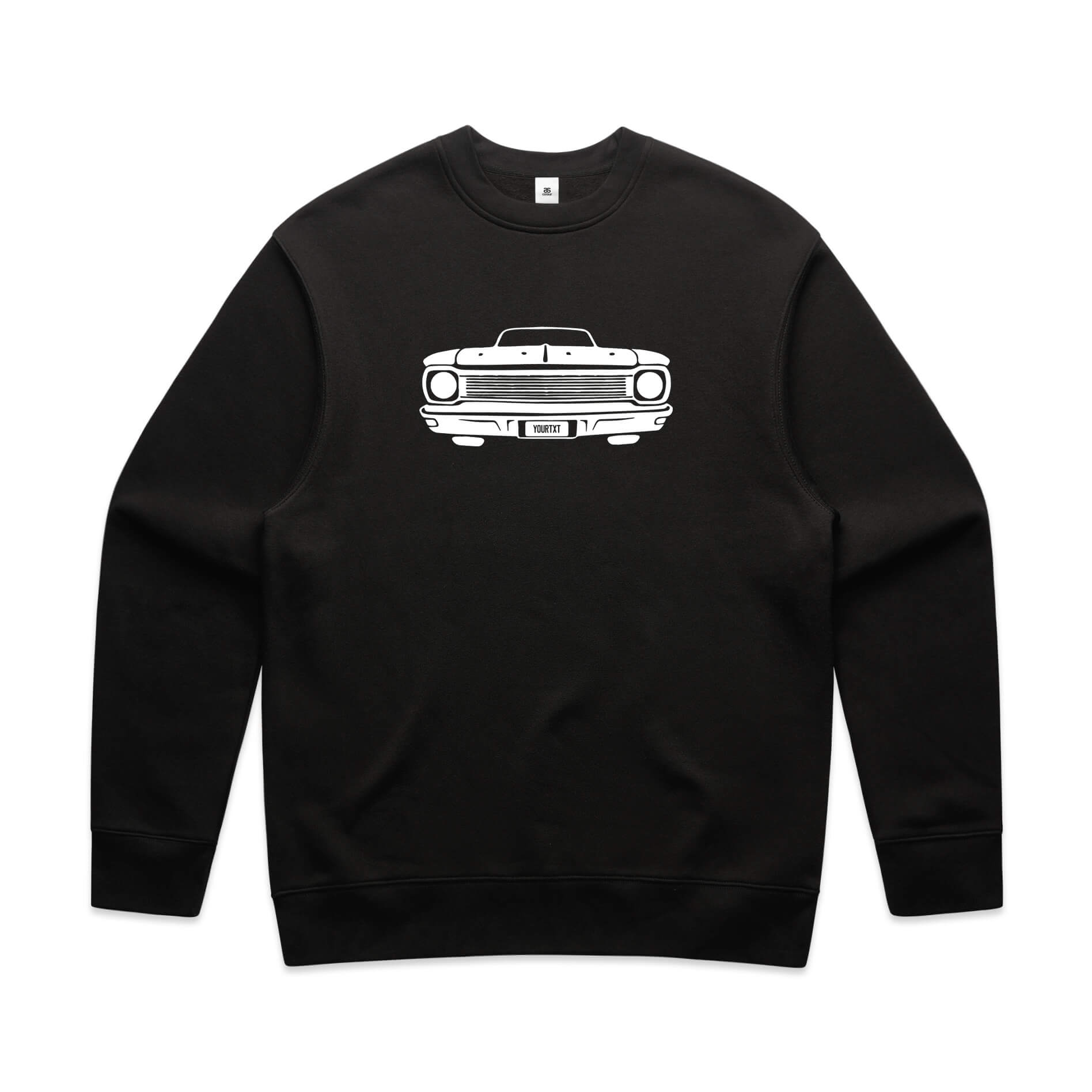 Car with Custom Number Plate Jumper  [Black]
