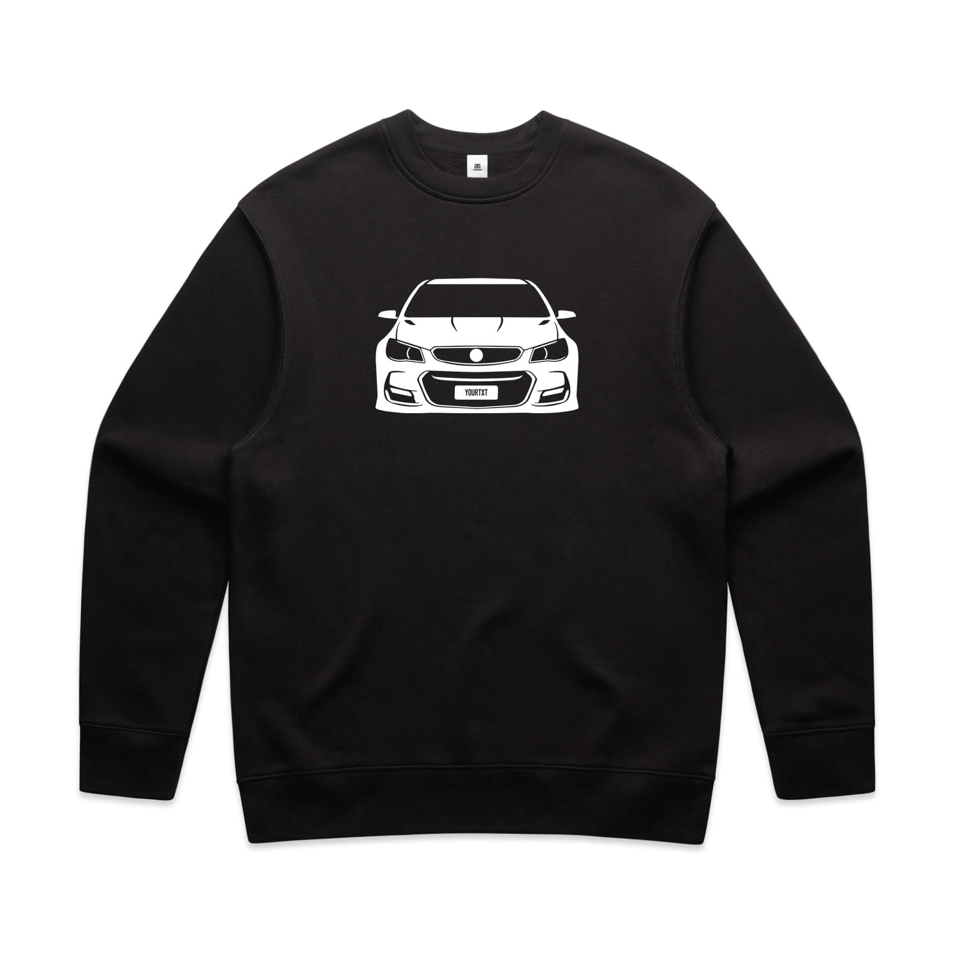 Car with Custom Number Plate Jumper  [Black]