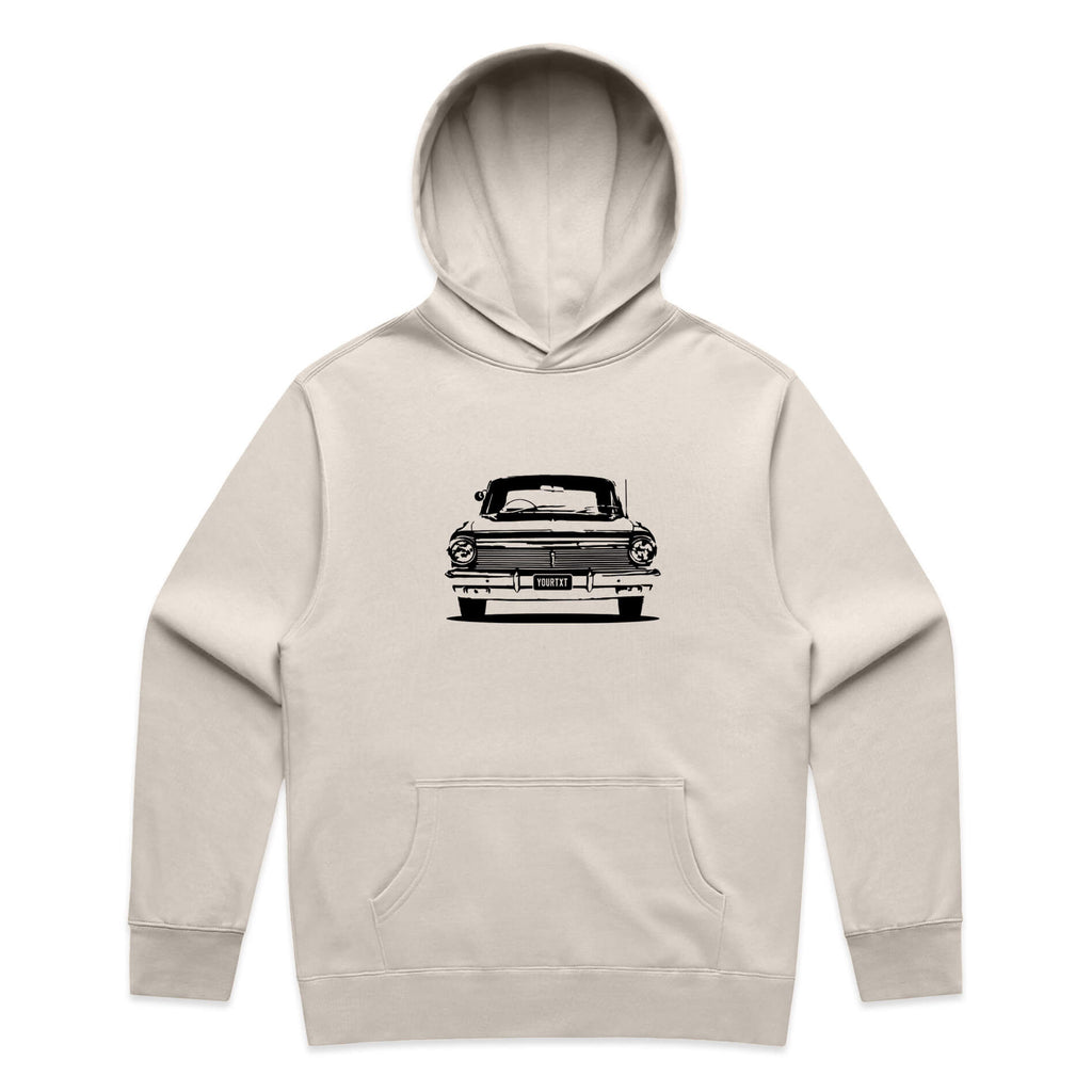 Car with Custom Number Plate Hoodie [Bone]