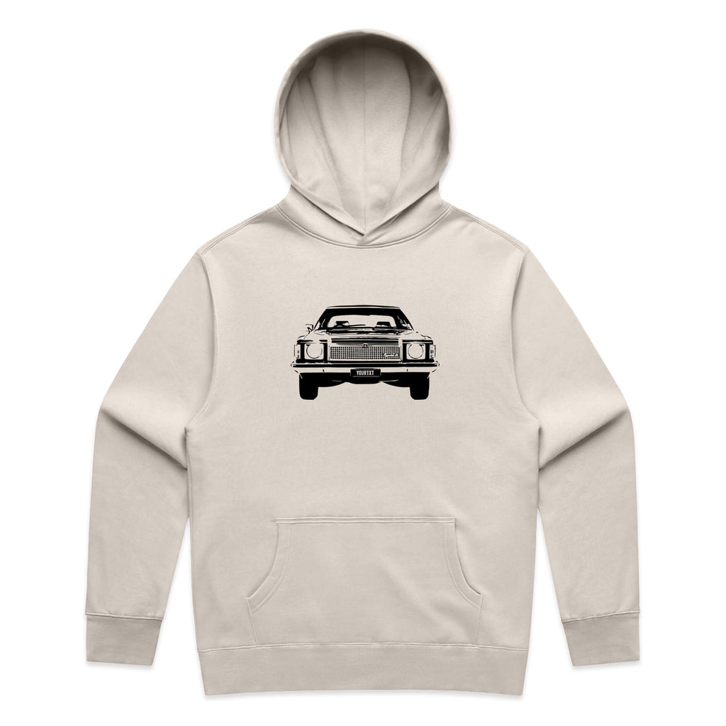 Car with Custom Number Plate Hoodie [Bone]