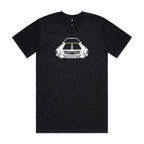 Car with Custom Number Plate T-Shirt  [Black]