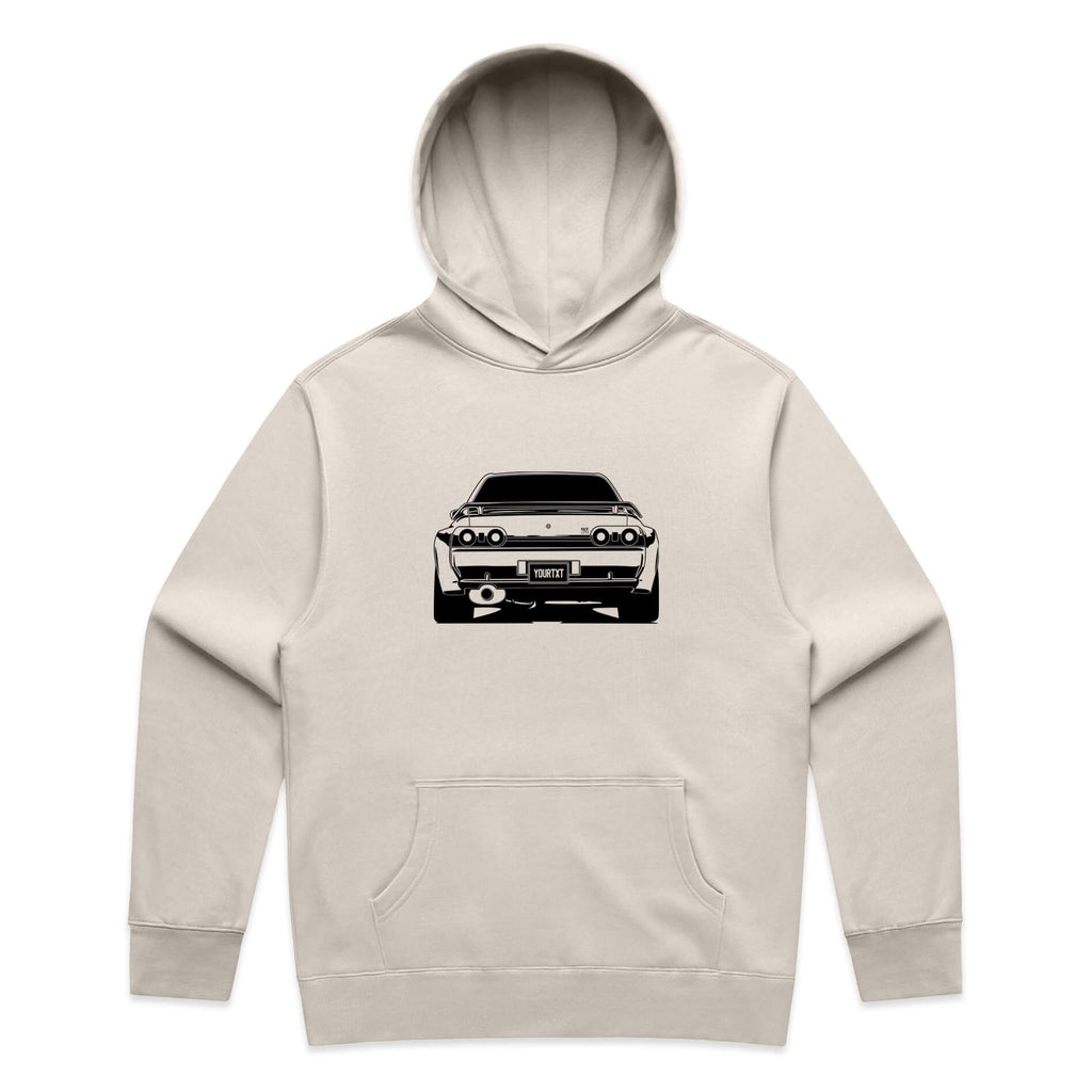 Car with Custom Number Plate Hoodie [Bone]
