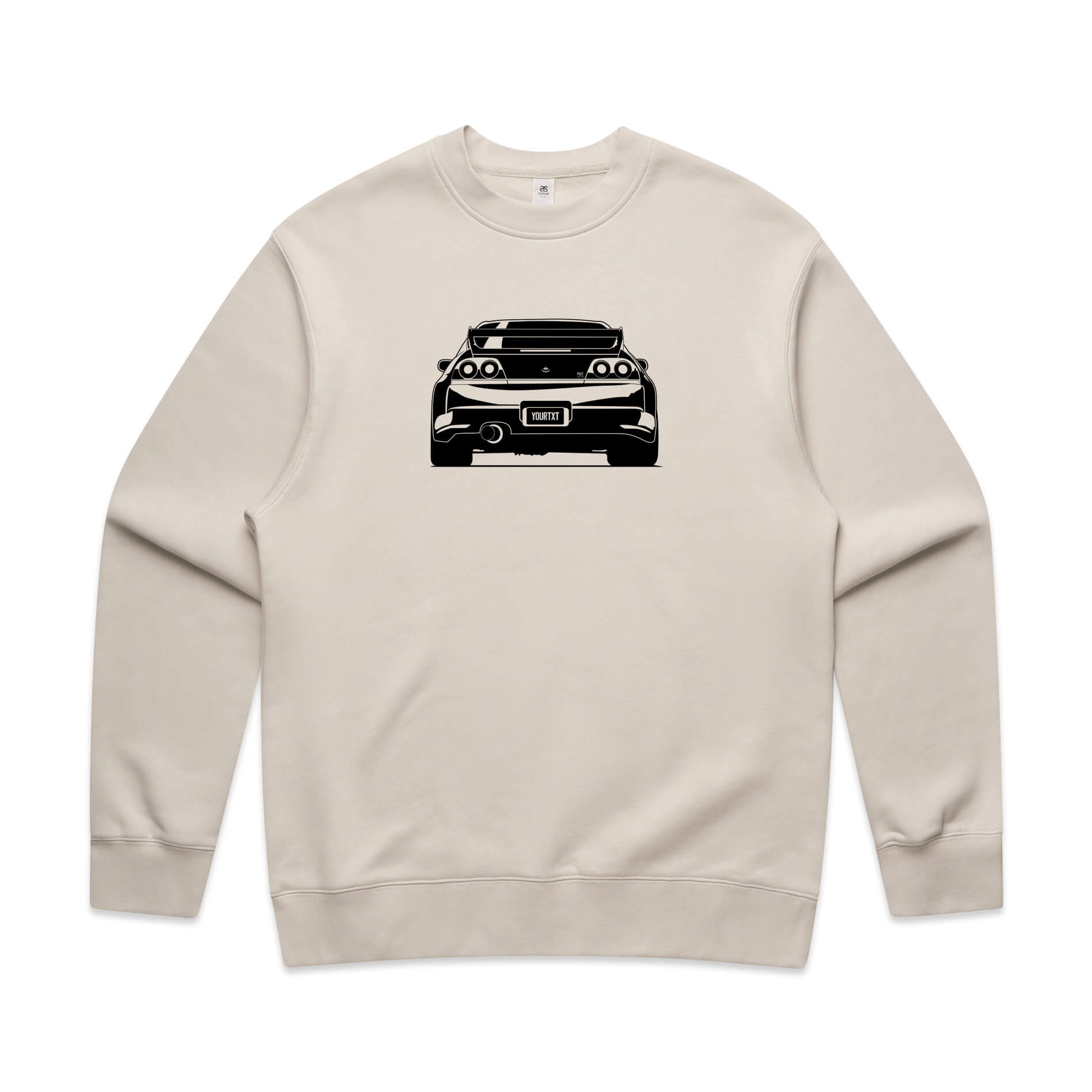Car with Custom Number Plate Jumper [Bone]