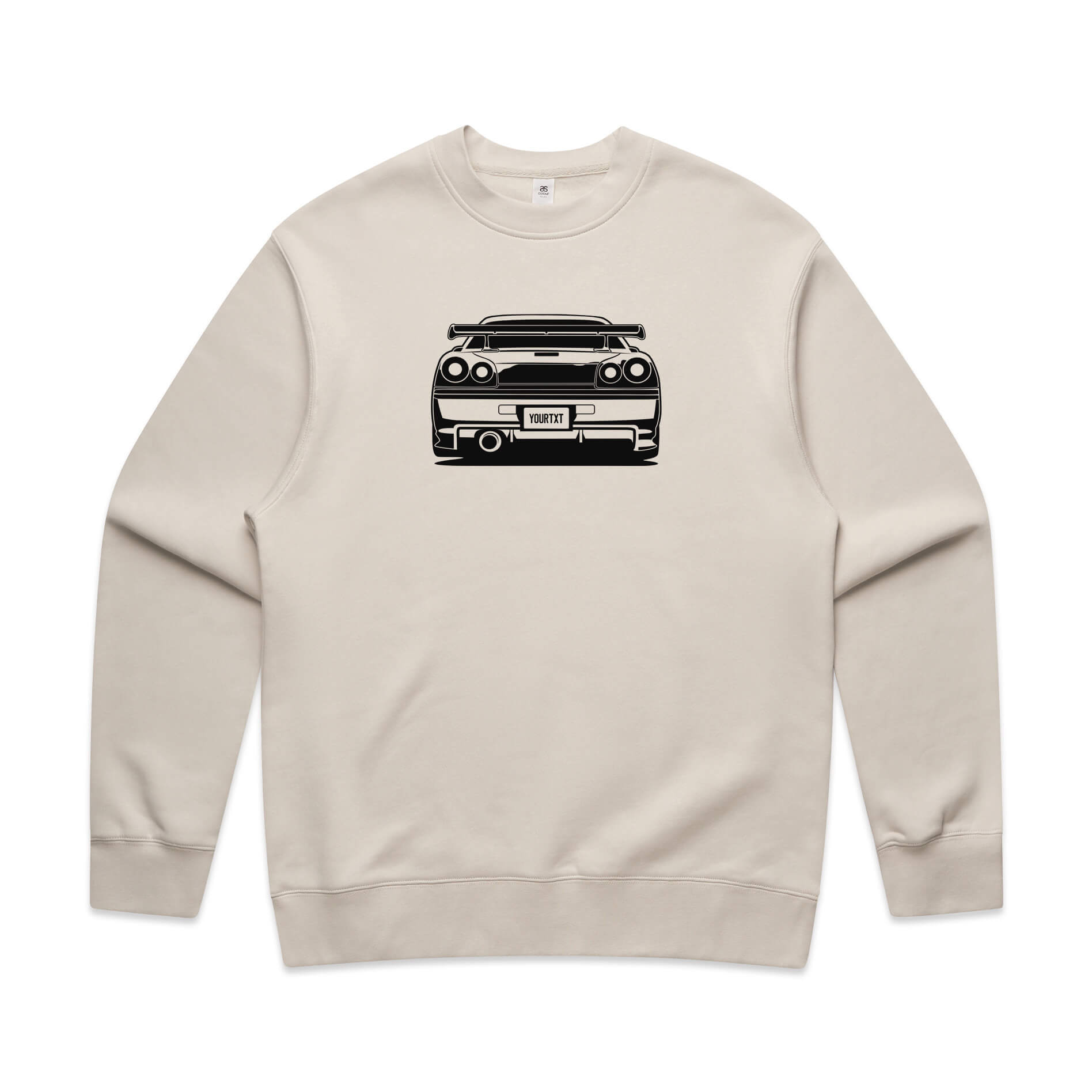 Car with Custom Number Plate Jumper [Bone]