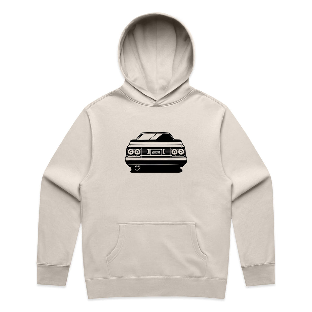 Car with Custom Number Plate Hoodie [Bone]