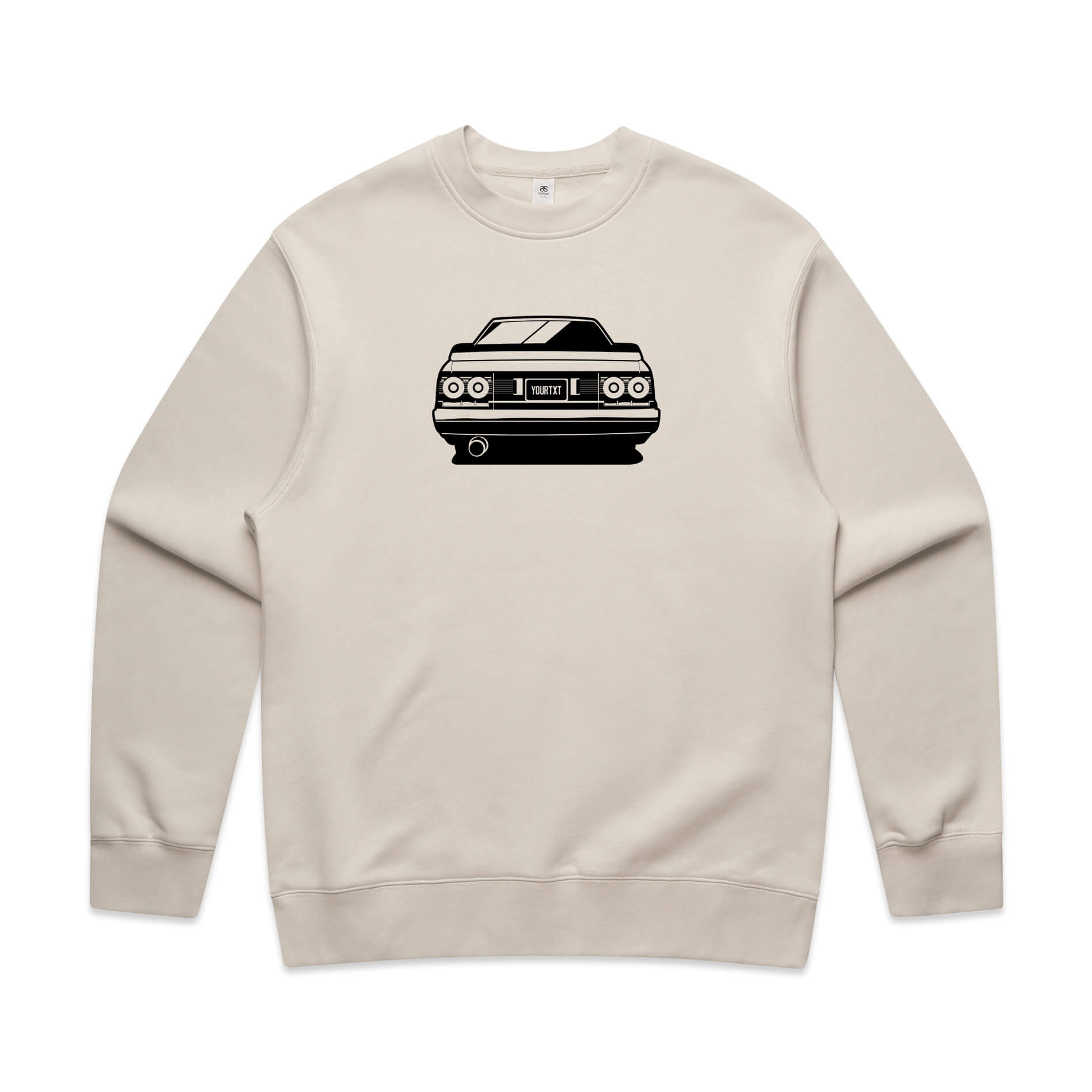 Car with Custom Number Plate Jumper [Bone]