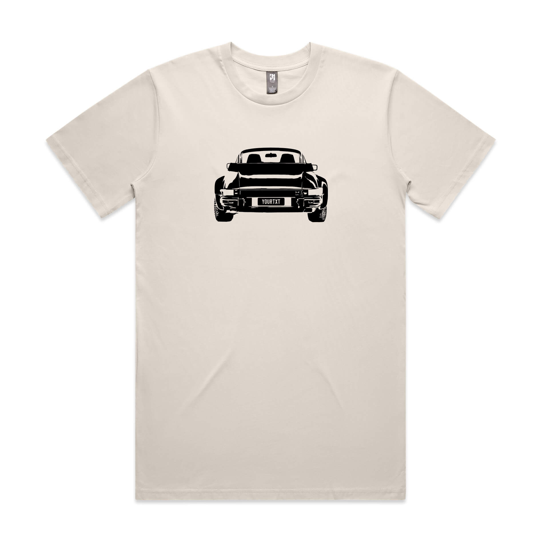 Car with Custom Number Plate T-Shirt  [Bone]