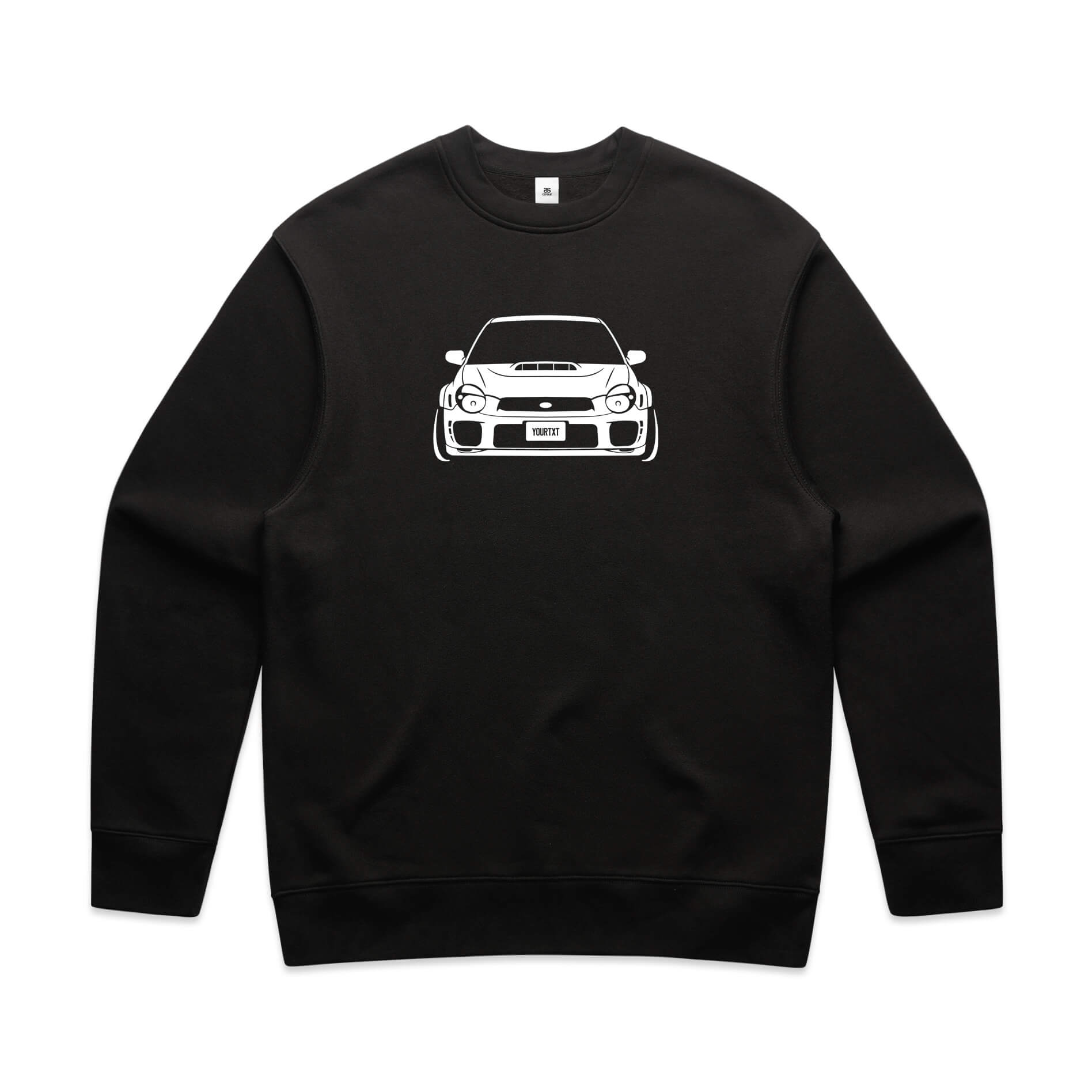 Car with Custom Number Plate Jumper  [Black]