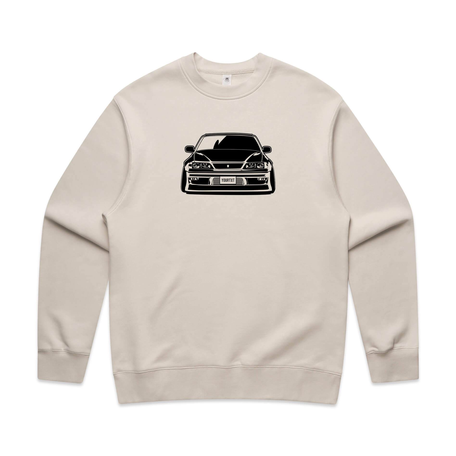 Car with Custom Number Plate Jumper [Bone]