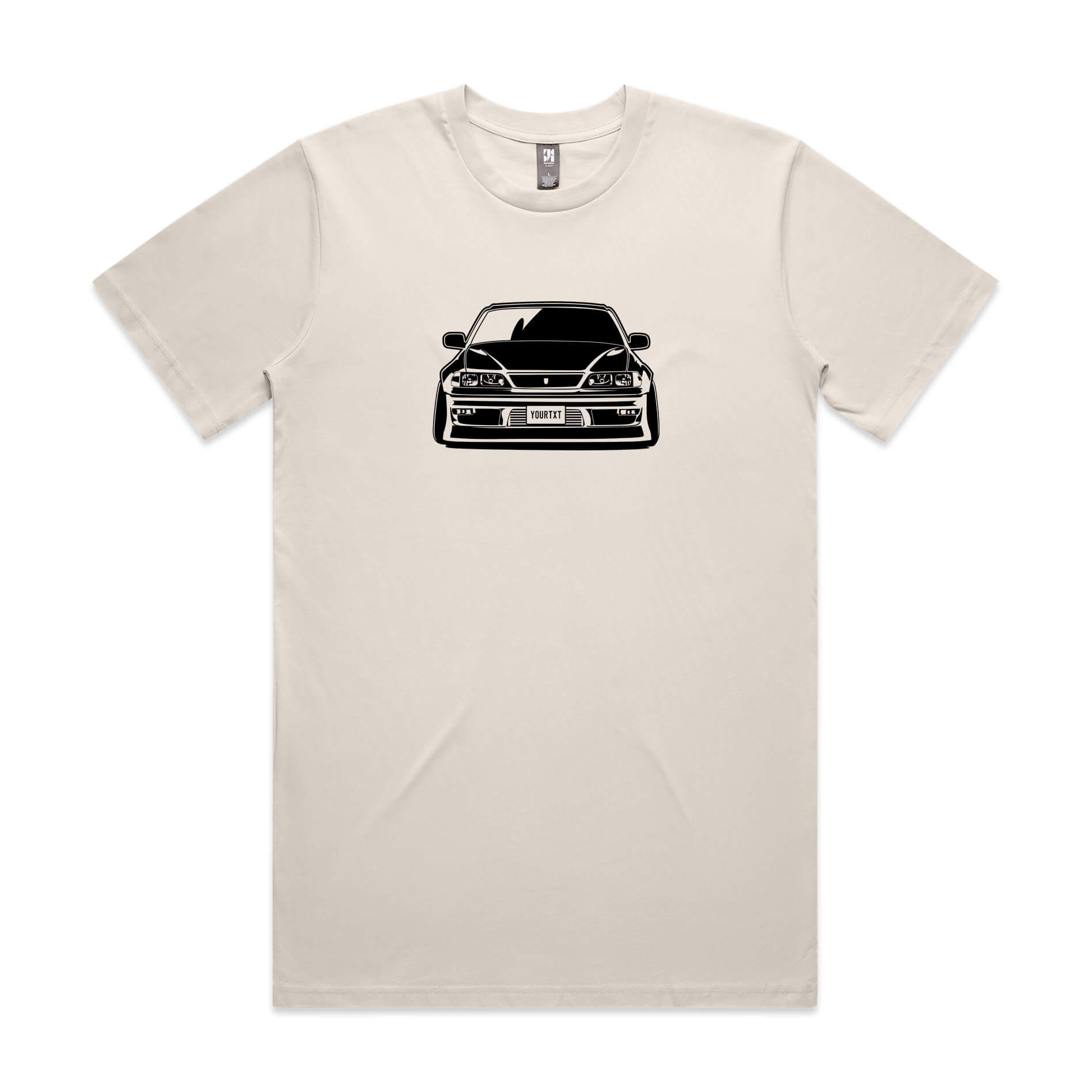 Car with Custom Number Plate T-Shirt  [Bone]