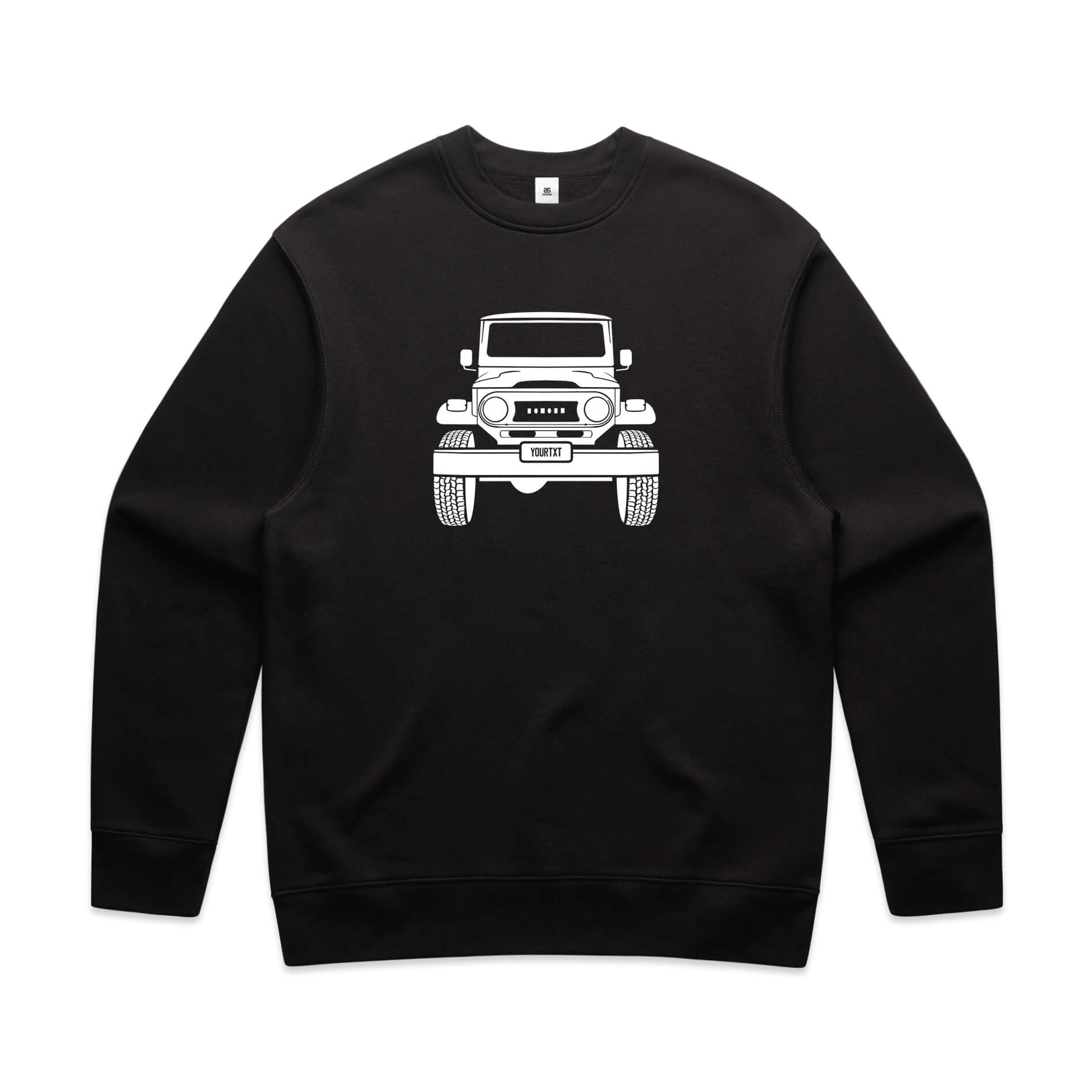 Car with Custom Number Plate Jumper  [Black]