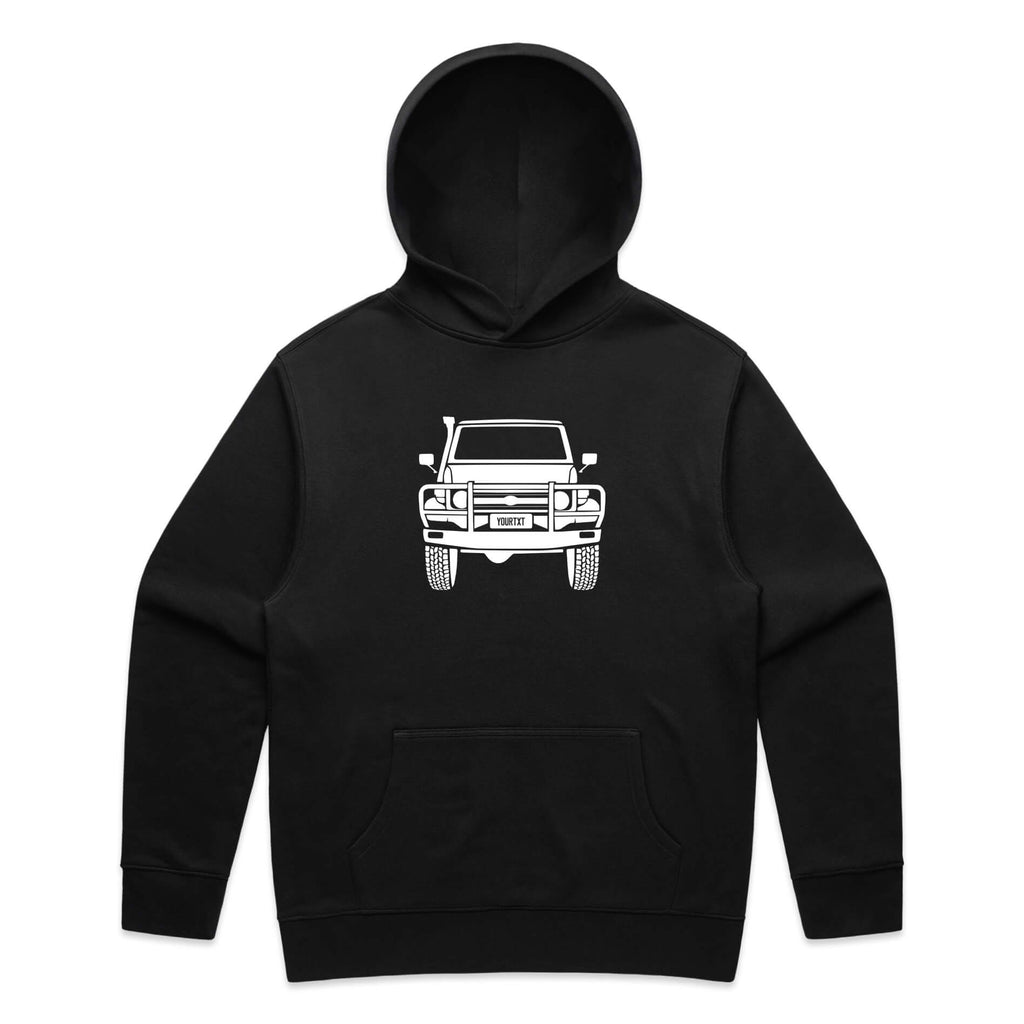 Car with Custom Number Plate Hoodie  [Black]