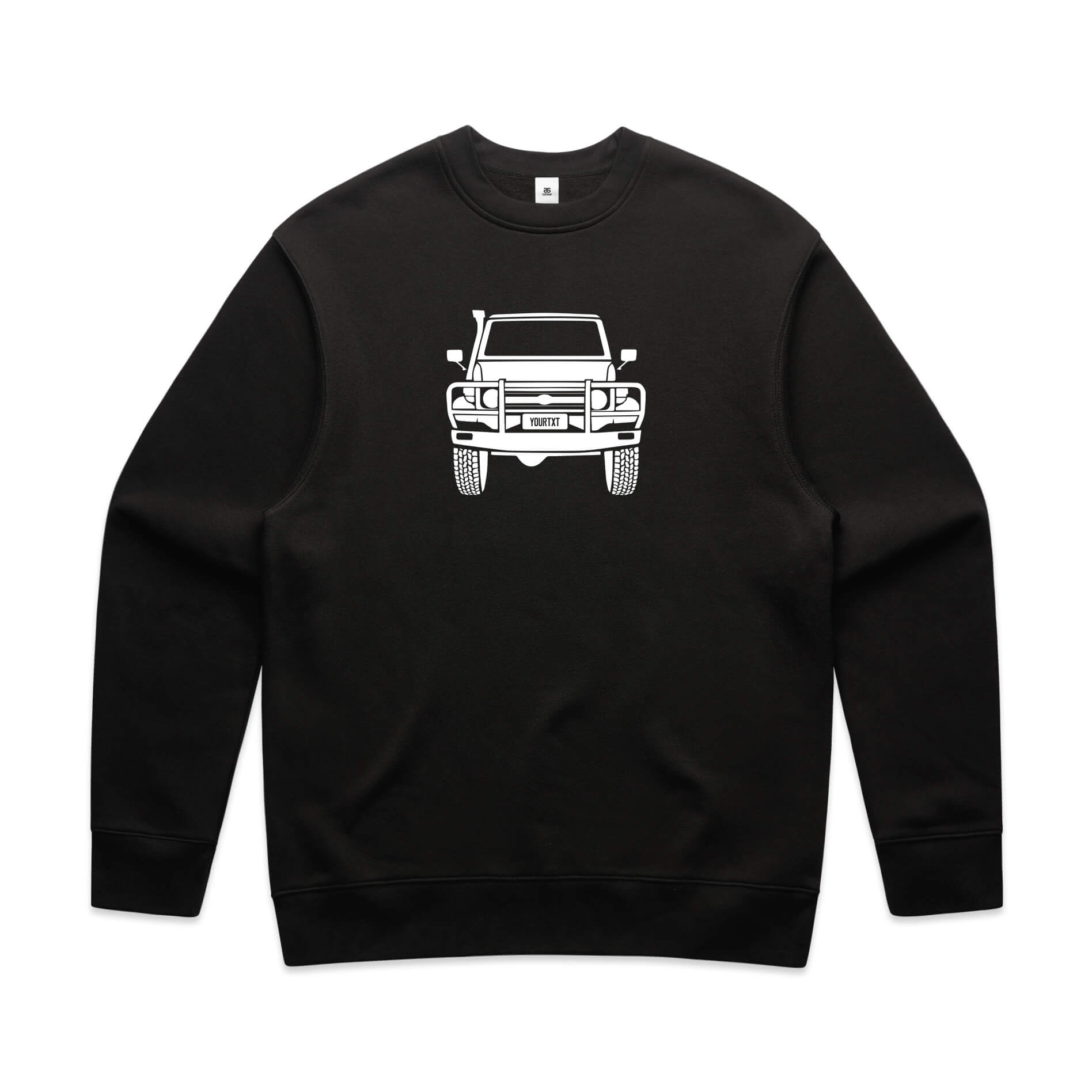 Car with Custom Number Plate Jumper  [Black]