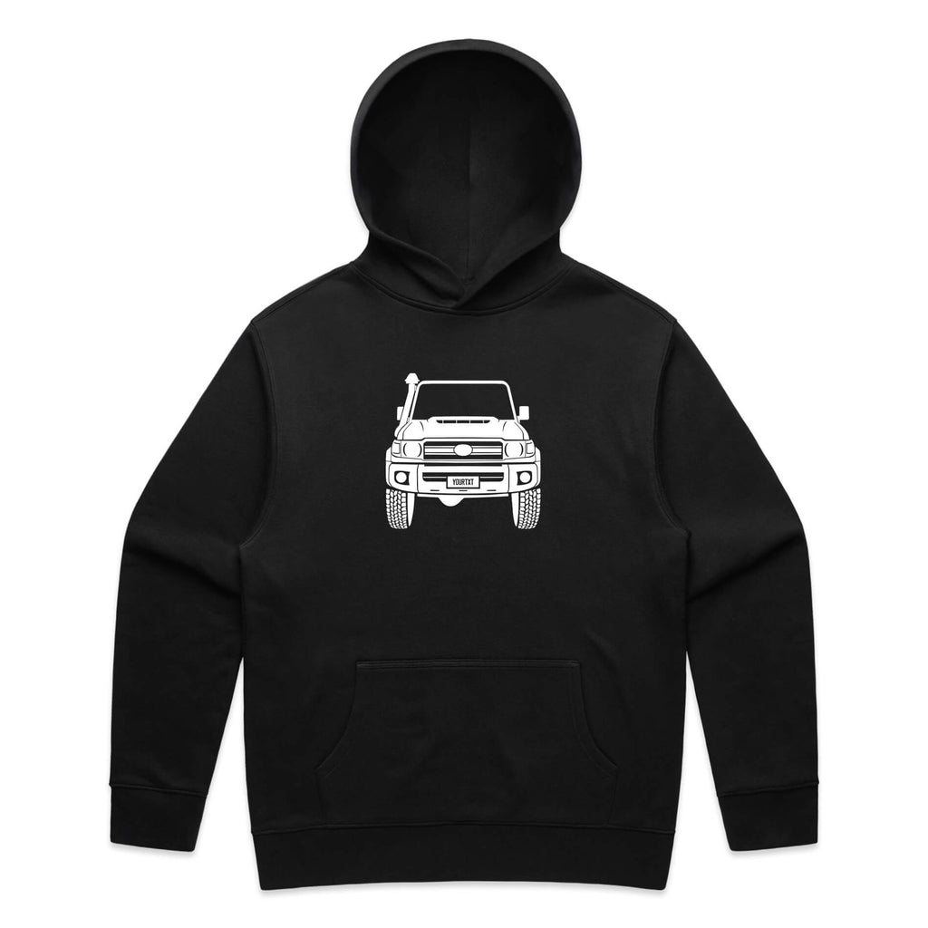 Car with Custom Number Plate Hoodie  [Black]