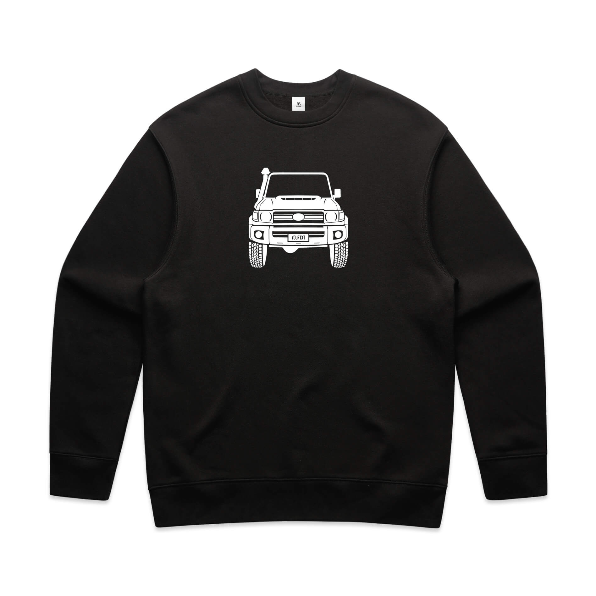 Car with Custom Number Plate Jumper  [Black]