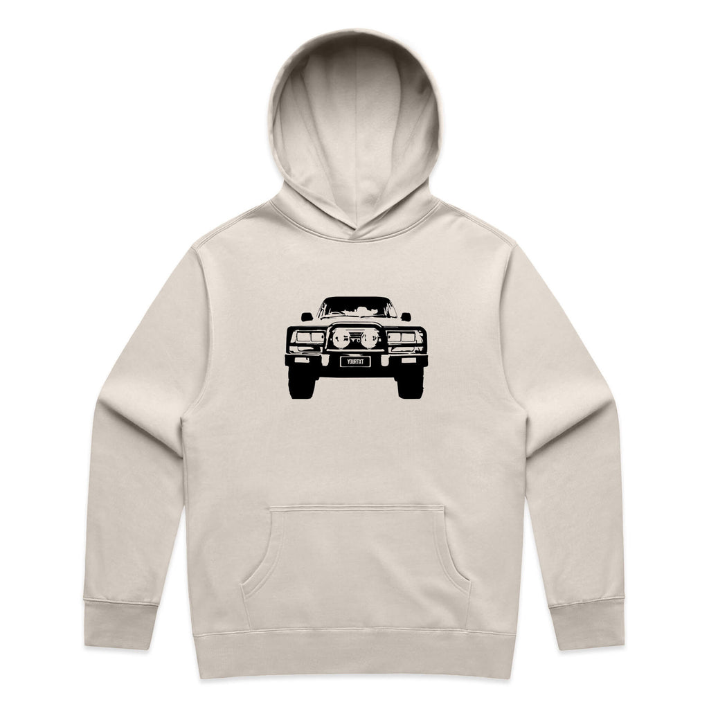 Car with Custom Number Plate Hoodie [Bone]