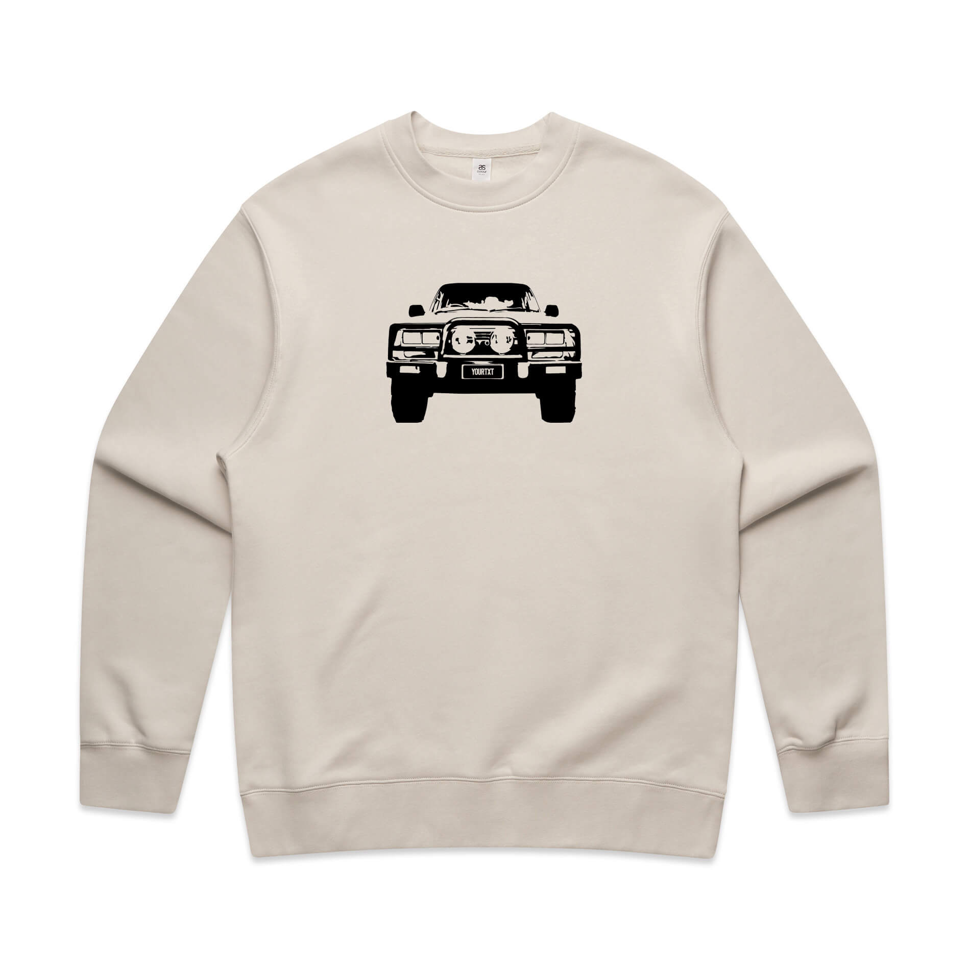 Car with Custom Number Plate Jumper [Bone]