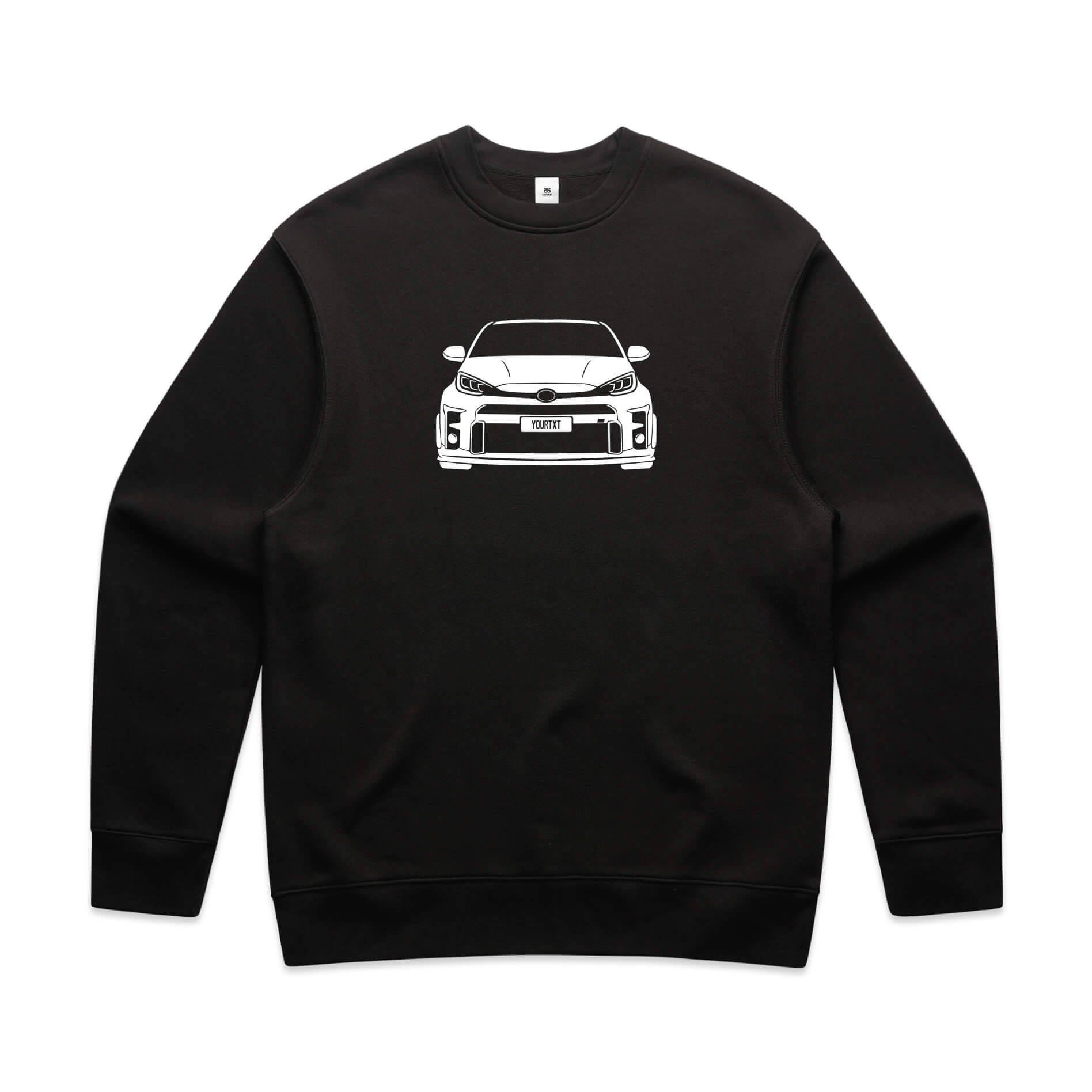 Car with Custom Number Plate Jumper  [Black]