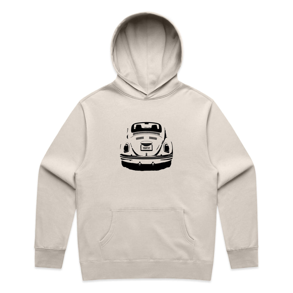 Car with Custom Number Plate Hoodie [Bone]