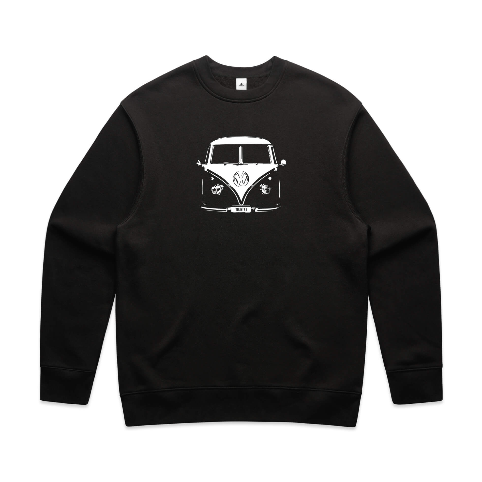 Car with Custom Number Plate Jumper  [Black]